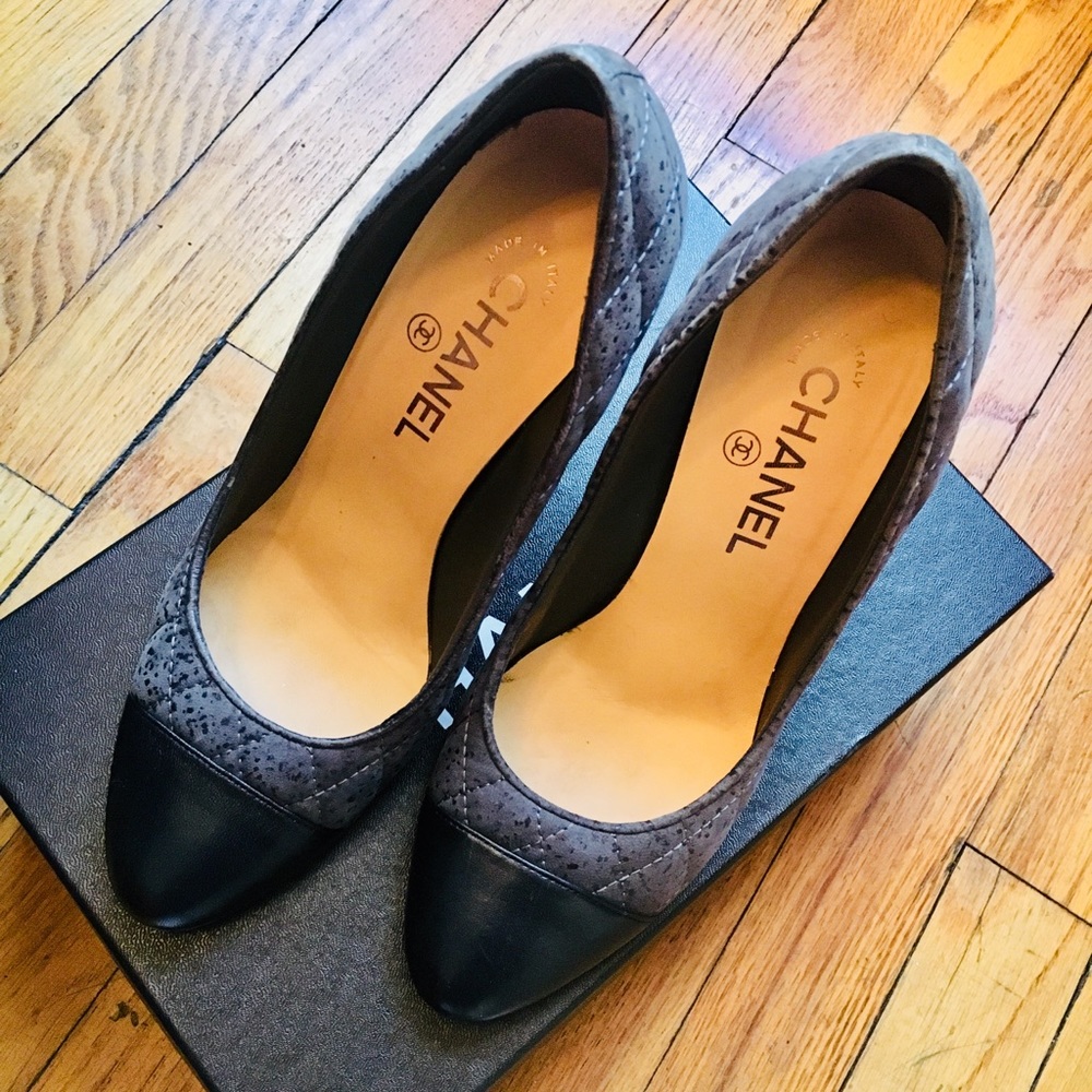 CHANEL Escarpins 100% Authentic Quilted Heels 38 - Picture 3 of 7